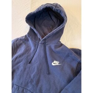 Nike Sportswear Club Fleece Hoodie Mens Small Navy Blue BV2654-410 Pullover